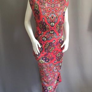 VIVENNE WESTWOOD ANGLOMANIA PINK & RED floral dress